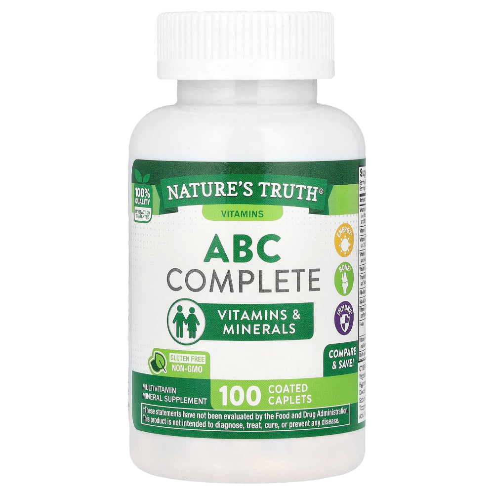 Nature’s Truth ABC Complete Multivitamin – 100 Coated Caplets