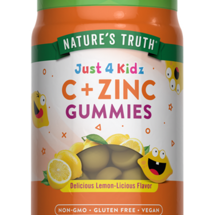 Nature’s Truth Kids Vitamin C + Zinc Gummies – Lemon Flavor