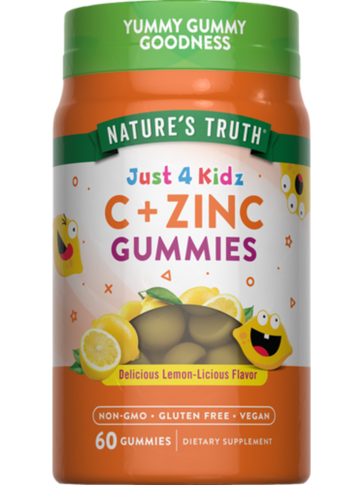 Nature’s Truth Kids Vitamin C + Zinc Gummies – Lemon Flavor