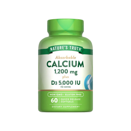 Nature’s Truth Absorbable Calcium 1200 mg + Vitamin D3 5000 IU