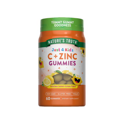 Nature’s Truth Kids Vitamin C + Zinc Gummies – Lemon Flavor