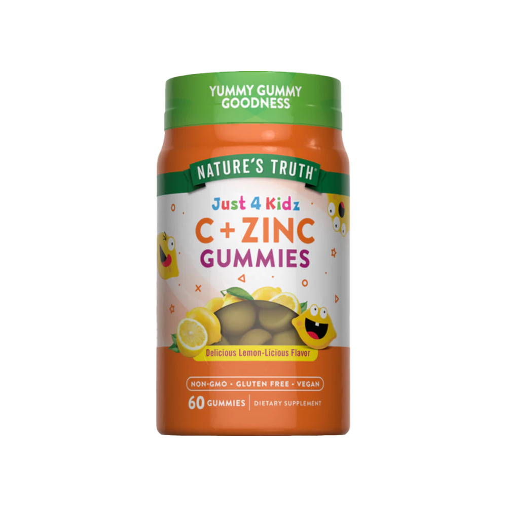 Nature’s Truth Kids Vitamin C + Zinc Gummies – Lemon Flavor