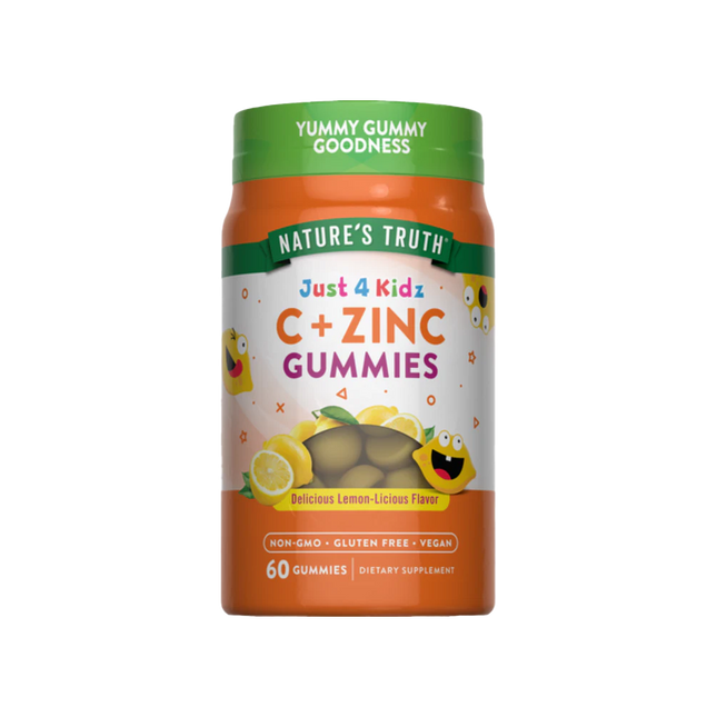 Nature’s Truth Kids Vitamin C + Zinc Gummies – Lemon Flavor