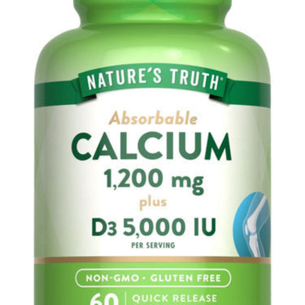 Nature’s Truth Absorbable Calcium 1200 mg + Vitamin D3 5000 IU