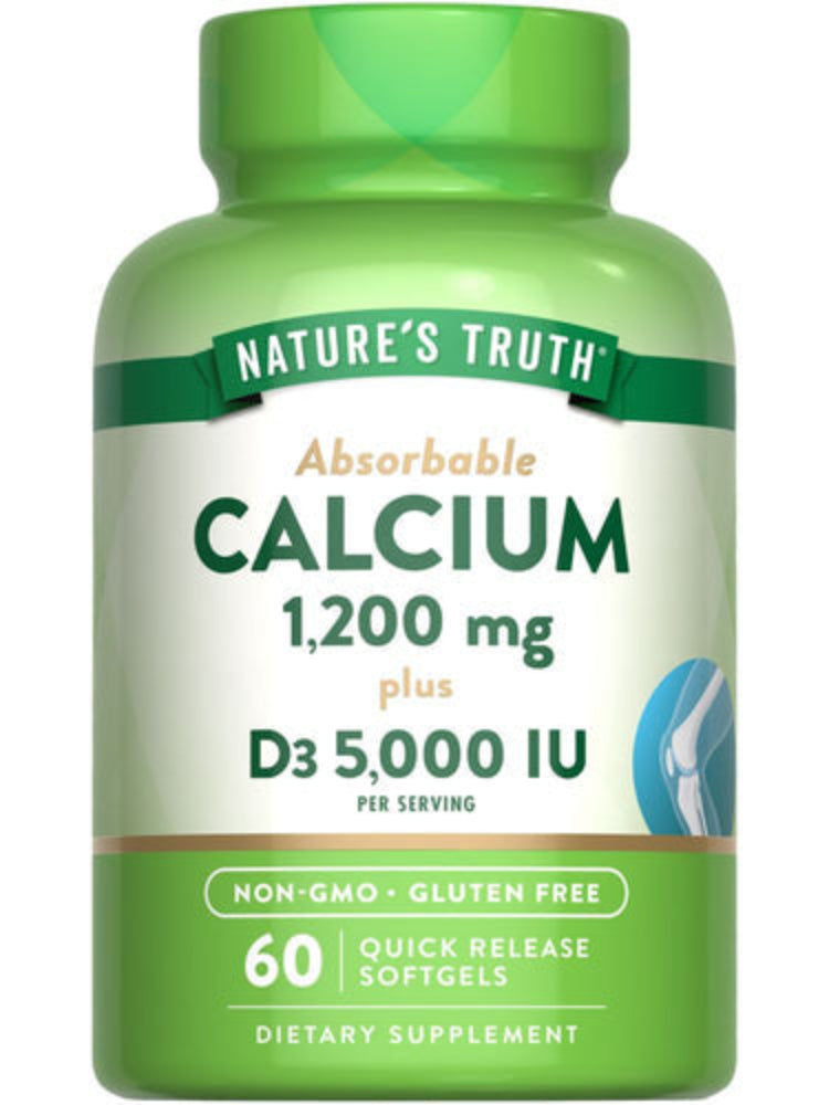 Nature’s Truth Absorbable Calcium 1200 mg + Vitamin D3 5000 IU