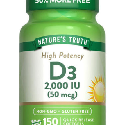 Nature’s Truth Vitamin D3 2,000 IU