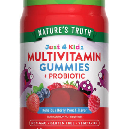 Nature’s Truth Kids Multivitamin + Probiotic Gummies – Berry Punch Flavor