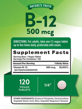 Nature’s Truth Vitamin B‑12 500 mcg