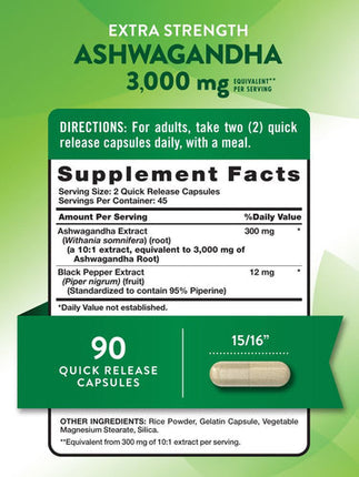 Nature’s Truth Ashwagandha 3000 mg Extra Strength