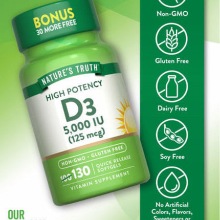 Nature’s Truth Vitamin D3 – 5,000 IU