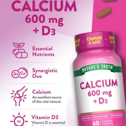 Nature’s Truth Calcium 600 mg + Vitamin D3 800 IU