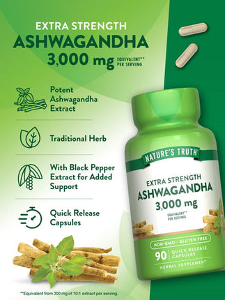 Nature’s Truth Ashwagandha 3000 mg Extra Strength